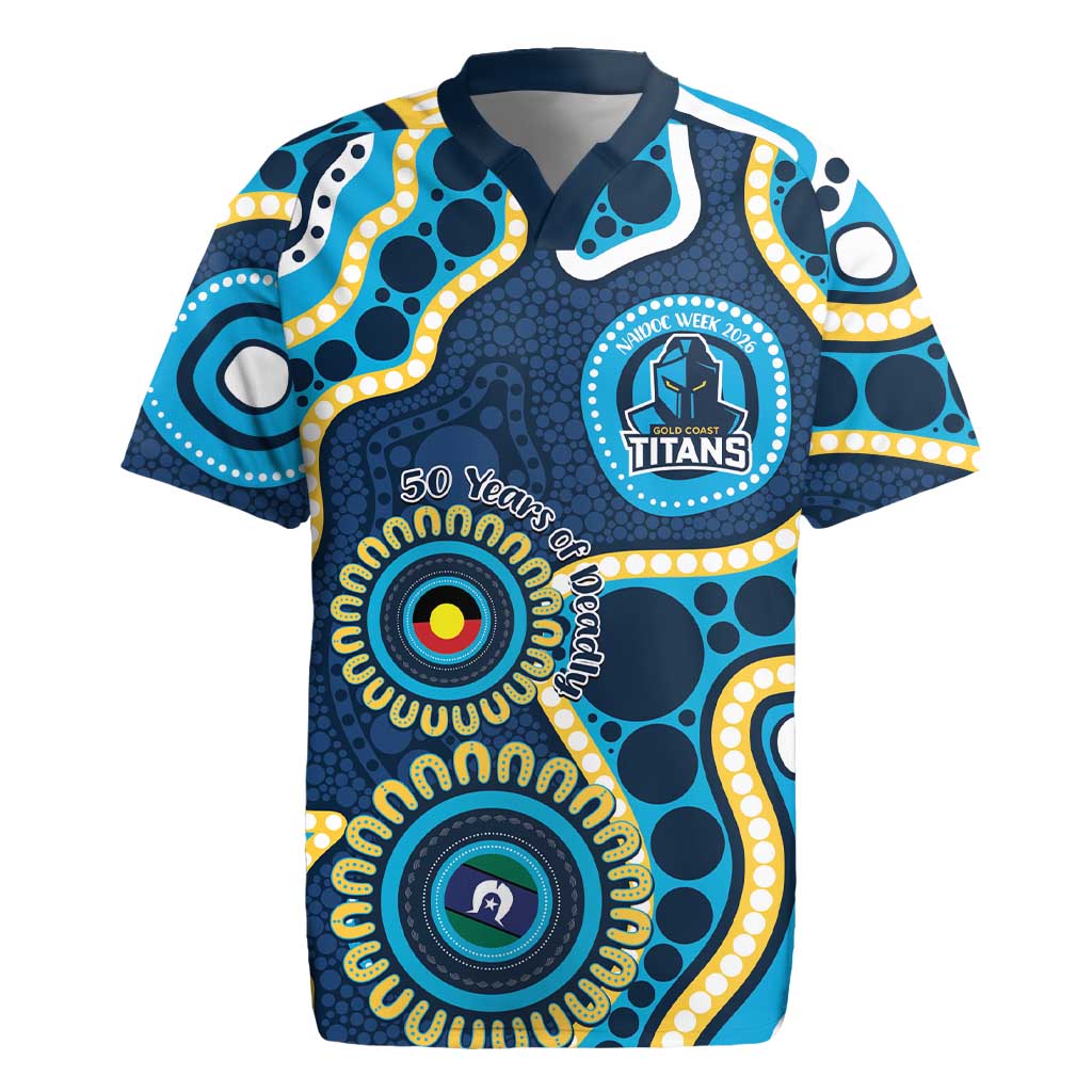 Titans NAIDOC Week 2026 Personalised Rugby Jersey 50 Years of Deadly Aboriginal Art