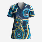 Titans NAIDOC Week 2026 Personalised Scrub Top 50 Years of Deadly Aboriginal Art