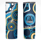 Titans NAIDOC Week 2026 Personalised Skinny Tumbler 50 Years of Deadly Aboriginal Art