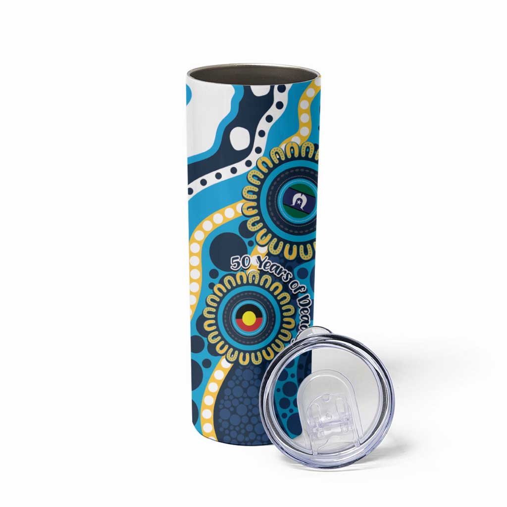 Titans NAIDOC Week 2026 Personalised Skinny Tumbler 50 Years of Deadly Aboriginal Art