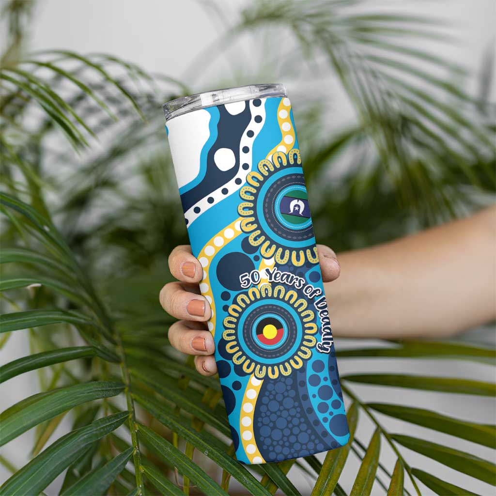 Titans NAIDOC Week 2026 Personalised Skinny Tumbler 50 Years of Deadly Aboriginal Art