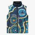 Titans NAIDOC Week 2026 Personalised Sleeveless Puffer Jacket 50 Years of Deadly Aboriginal Art