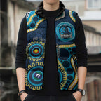 Titans NAIDOC Week 2026 Personalised Sleeveless Puffer Jacket 50 Years of Deadly Aboriginal Art