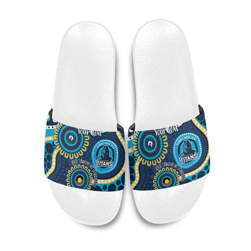 Titans NAIDOC Week 2026 Personalised Slide Sandals 50 Years of Deadly Aboriginal Art
