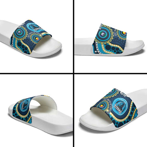 Titans NAIDOC Week 2026 Personalised Slide Sandals 50 Years of Deadly Aboriginal Art