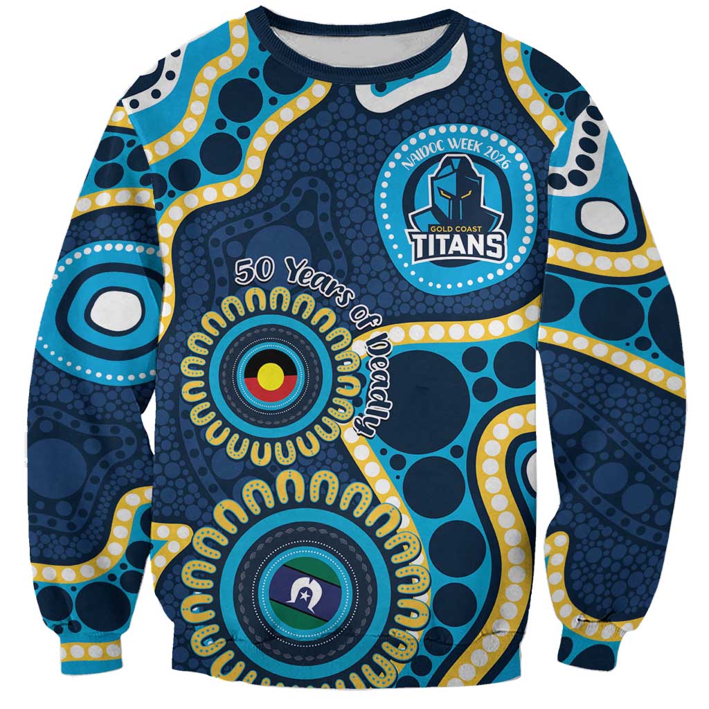 Titans NAIDOC Week 2026 Personalised Sweatshirt 50 Years of Deadly Aboriginal Art