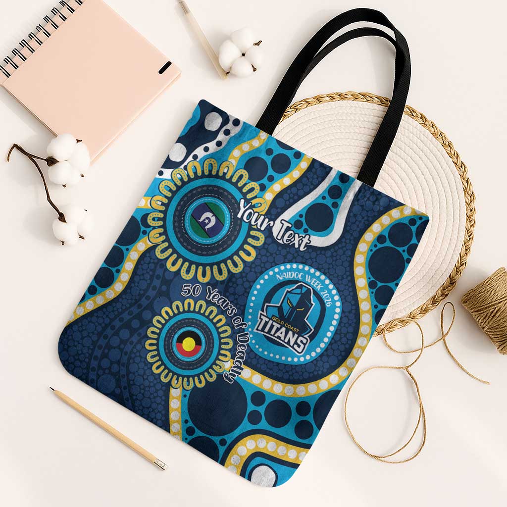 Titans NAIDOC Week 2026 Personalised Tote Bag 50 Years of Deadly Aboriginal Art