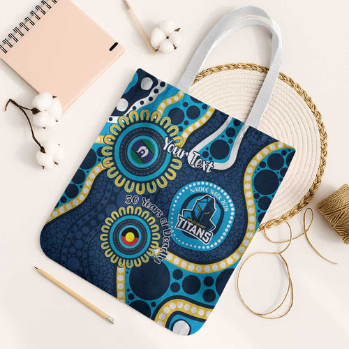 Titans NAIDOC Week 2026 Personalised Tote Bag 50 Years of Deadly Aboriginal Art