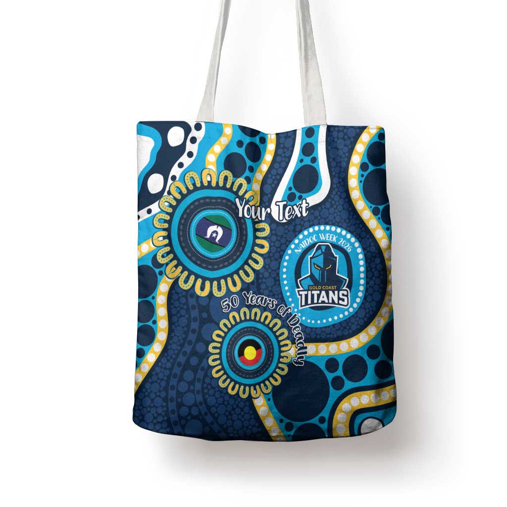 Titans NAIDOC Week 2026 Personalised Tote Bag 50 Years of Deadly Aboriginal Art