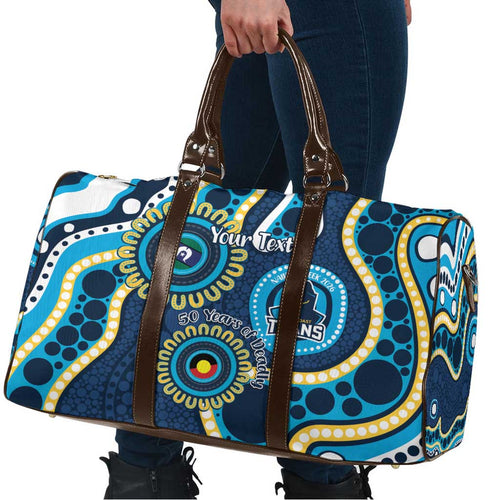 Titans NAIDOC Week 2026 Personalised Travel Bag 50 Years of Deadly Aboriginal Art