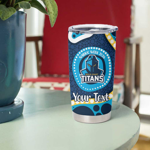 Titans NAIDOC Week 2026 Personalised Tumbler Cup 50 Years of Deadly Aboriginal Art