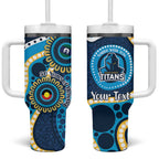 Titans NAIDOC Week 2026 Personalised Tumbler With Handle 50 Years of Deadly Aboriginal Art