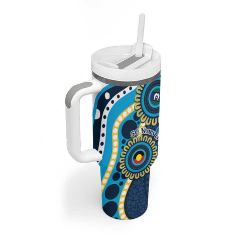 Titans NAIDOC Week 2026 Personalised Tumbler With Handle 50 Years of Deadly Aboriginal Art