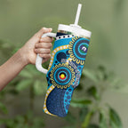 Titans NAIDOC Week 2026 Personalised Tumbler With Handle 50 Years of Deadly Aboriginal Art