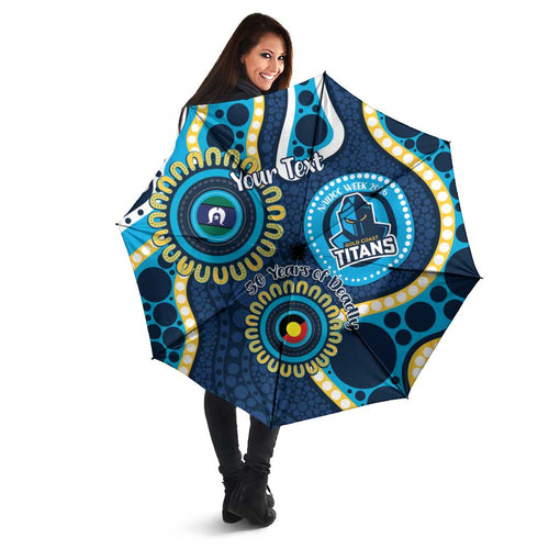 Titans NAIDOC Week 2026 Personalised Umbrella 50 Years of Deadly Aboriginal Art