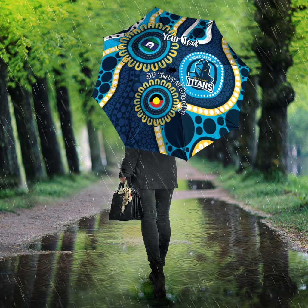 Titans NAIDOC Week 2026 Personalised Umbrella 50 Years of Deadly Aboriginal Art