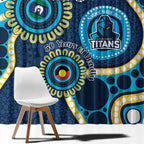 Titans NAIDOC Week 2026 Personalised Window Curtain 50 Years of Deadly Aboriginal Art