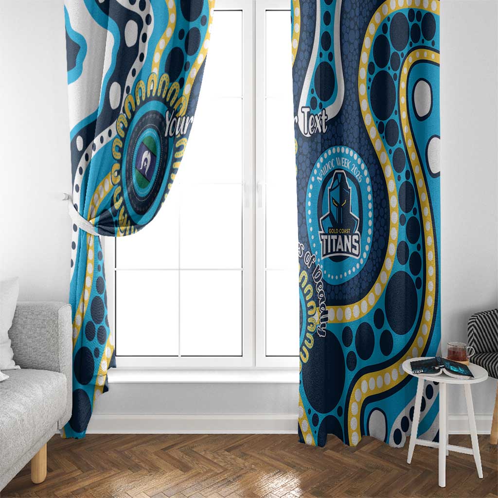 Titans NAIDOC Week 2026 Personalised Window Curtain 50 Years of Deadly Aboriginal Art