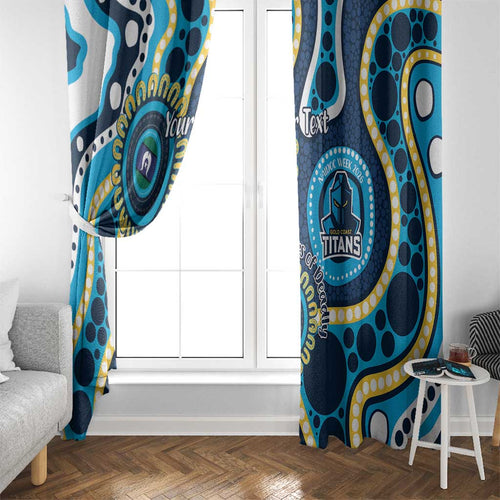 Titans NAIDOC Week 2026 Personalised Window Curtain 50 Years of Deadly Aboriginal Art