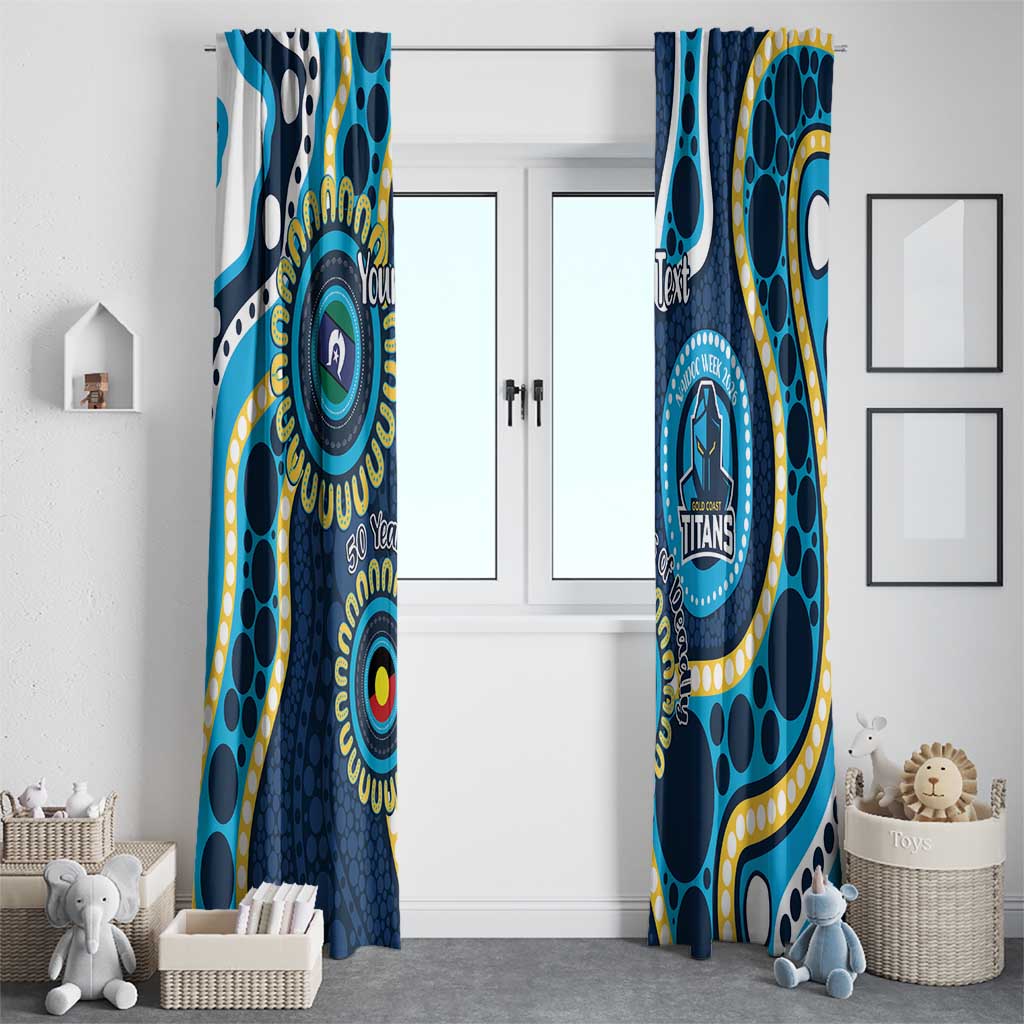 Titans NAIDOC Week 2026 Personalised Window Curtain 50 Years of Deadly Aboriginal Art