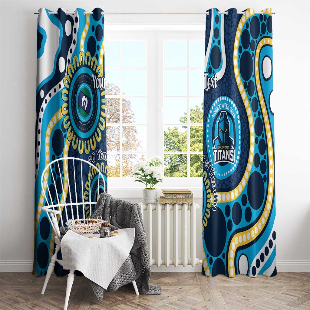 Titans NAIDOC Week 2026 Personalised Window Curtain 50 Years of Deadly Aboriginal Art