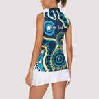 Titans NAIDOC Week 2026 Personalised Women Sleeveless Polo Shirt 50 Years of Deadly Aboriginal Art