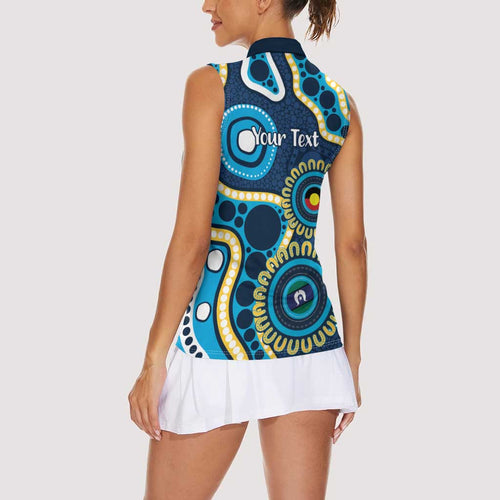 Titans NAIDOC Week 2026 Personalised Women Sleeveless Polo Shirt 50 Years of Deadly Aboriginal Art