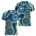 Titans NAIDOC Week 2026 Personalised Women V-Neck T-Shirt 50 Years of Deadly Aboriginal Art