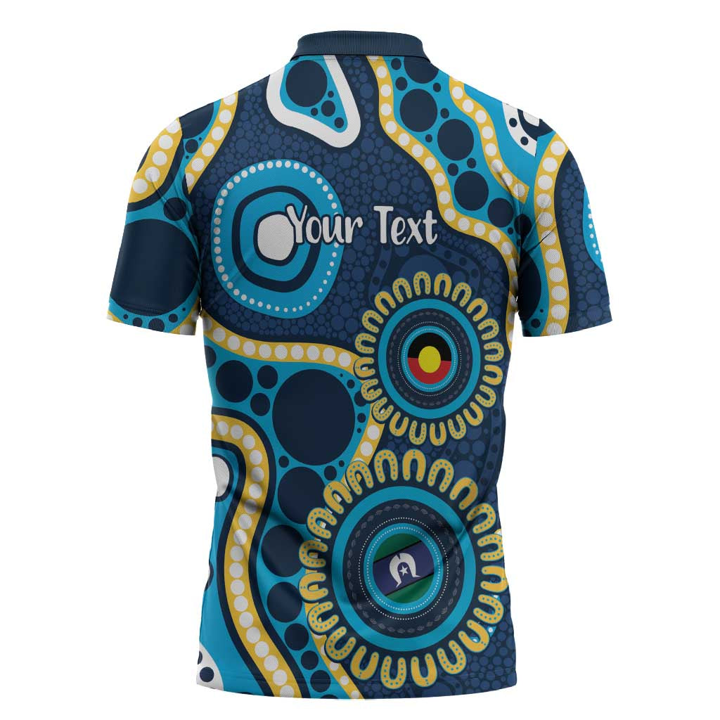 Titans NAIDOC Week 2026 Personalised Zipper Polo Shirt 50 Years of Deadly Aboriginal Art