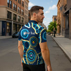 Titans NAIDOC Week 2026 Personalised Zipper Polo Shirt 50 Years of Deadly Aboriginal Art