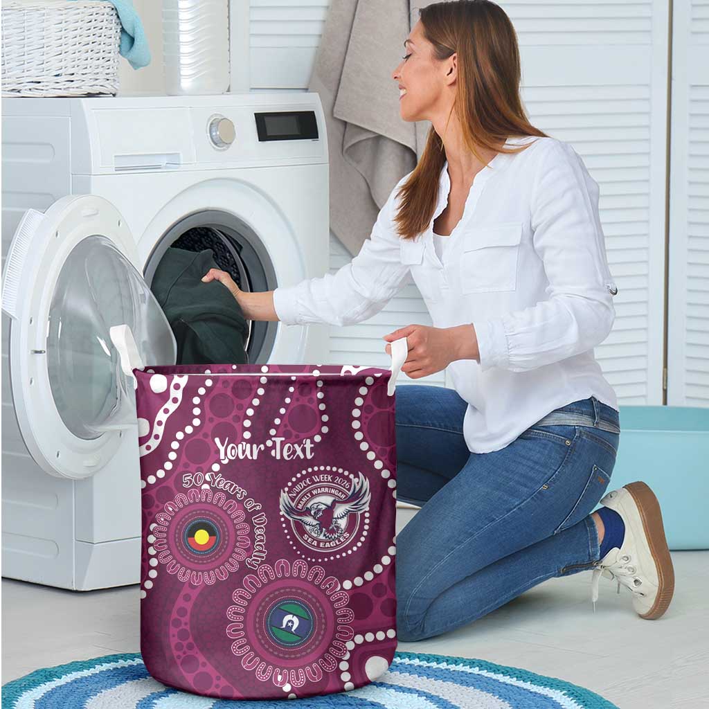 Sea Eagles NAIDOC Week 2026 Personalised Laundry Basket 50 Years of Deadly Aboriginal Art