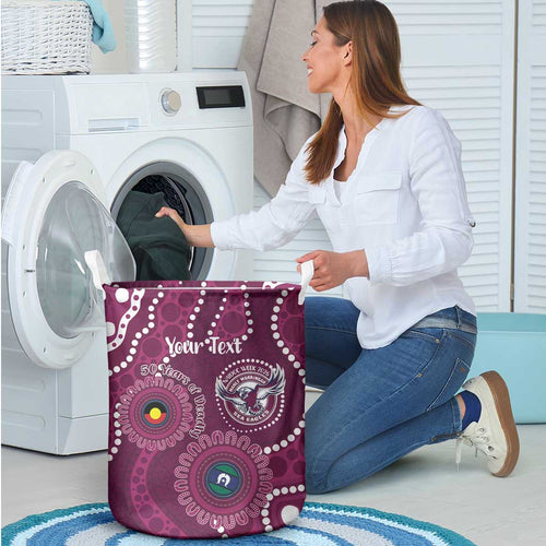 Sea Eagles NAIDOC Week 2026 Personalised Laundry Basket 50 Years of Deadly Aboriginal Art