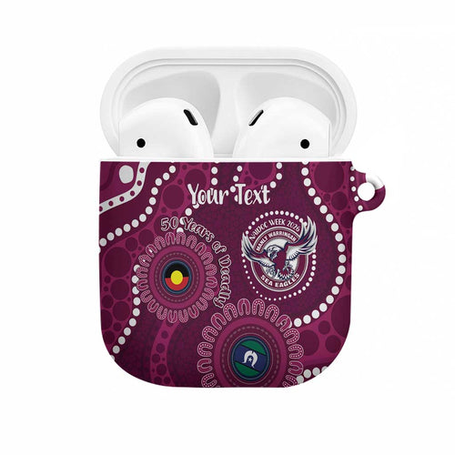 Sea Eagles NAIDOC Week 2026 Personalised AirPods Case 50 Years of Deadly Aboriginal Art