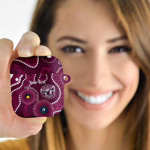 Sea Eagles NAIDOC Week 2026 Personalised AirPods Case 50 Years of Deadly Aboriginal Art