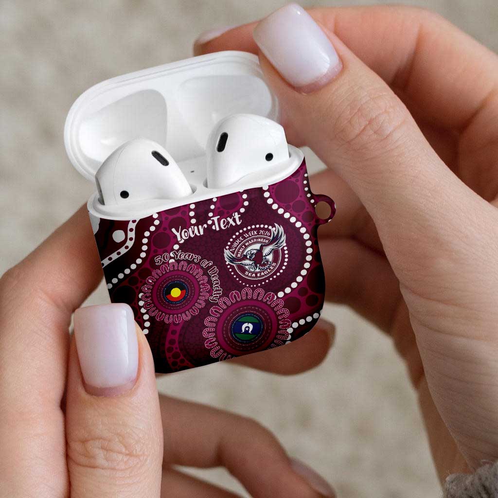 Sea Eagles NAIDOC Week 2026 Personalised AirPods Case 50 Years of Deadly Aboriginal Art