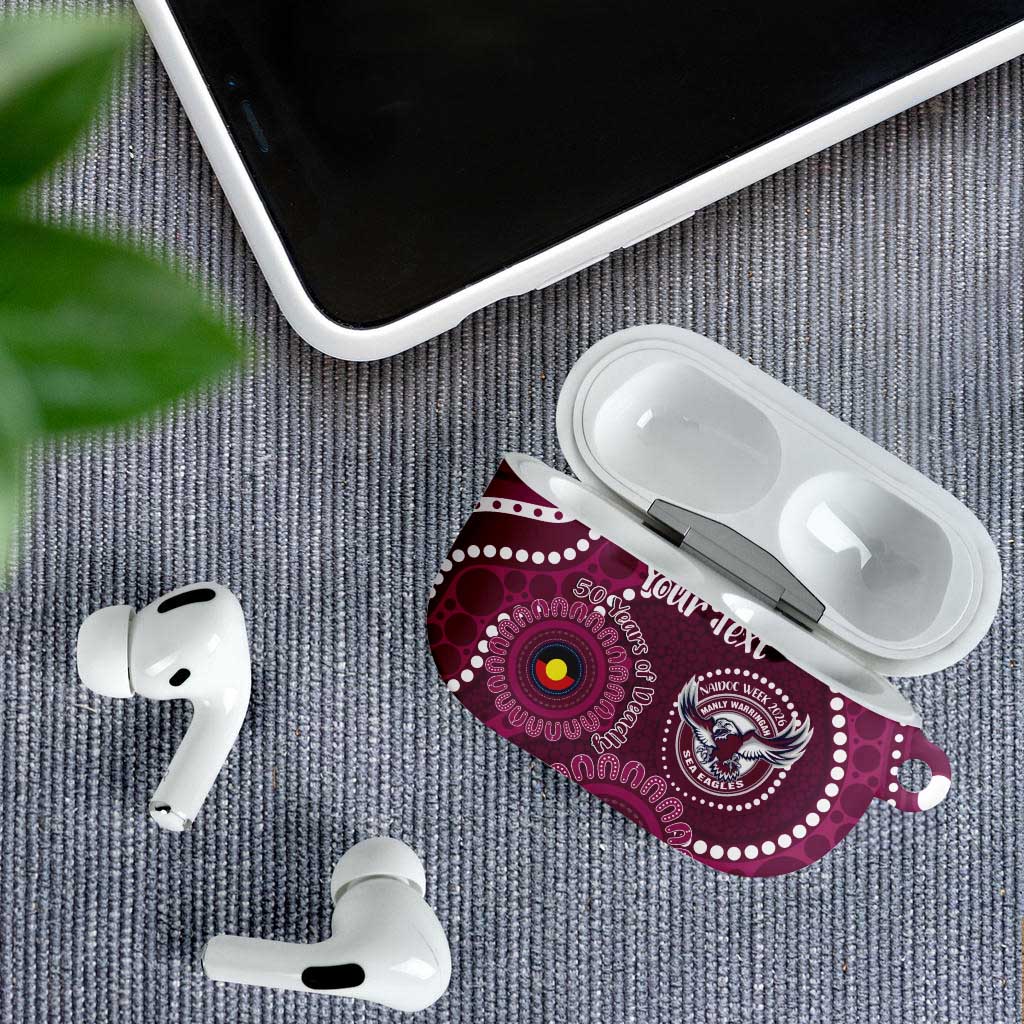 Sea Eagles NAIDOC Week 2026 Personalised AirPods Case 50 Years of Deadly Aboriginal Art