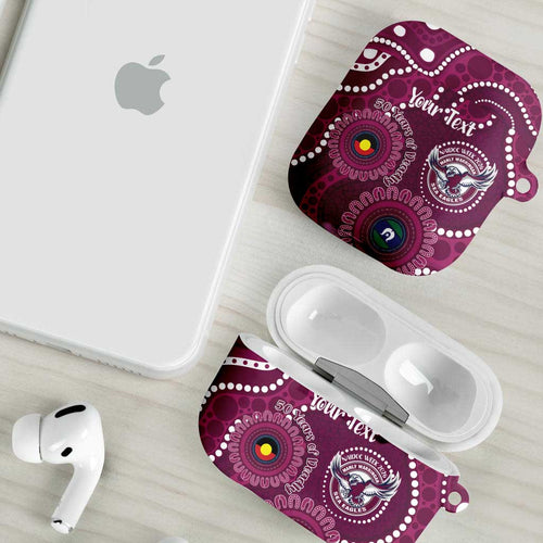 Sea Eagles NAIDOC Week 2026 Personalised AirPods Case 50 Years of Deadly Aboriginal Art