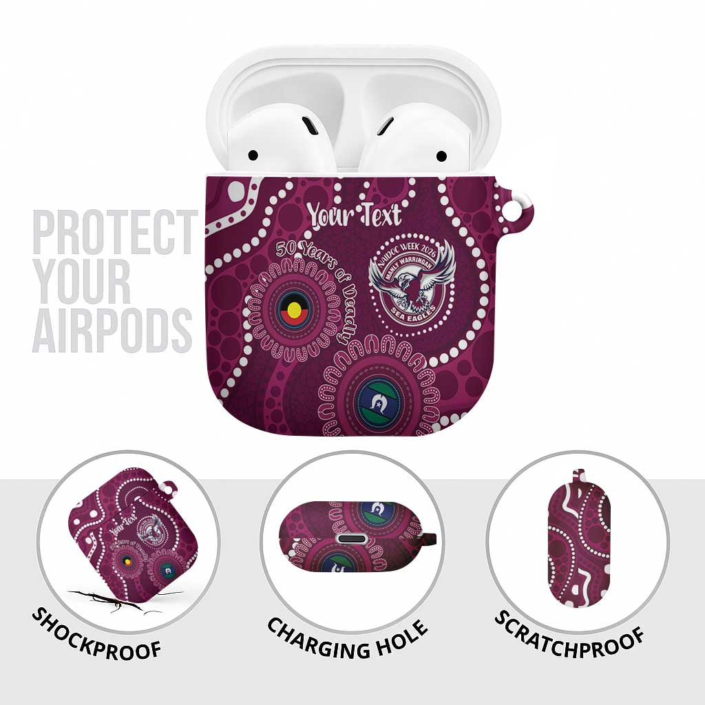 Sea Eagles NAIDOC Week 2026 Personalised AirPods Case 50 Years of Deadly Aboriginal Art