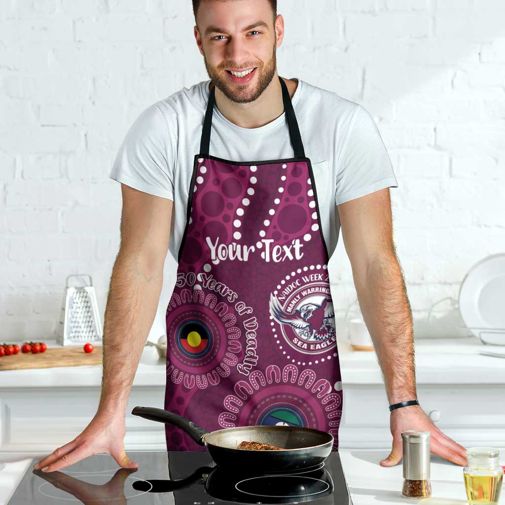 Sea Eagles NAIDOC Week 2026 Personalised Apron 50 Years of Deadly Aboriginal Art