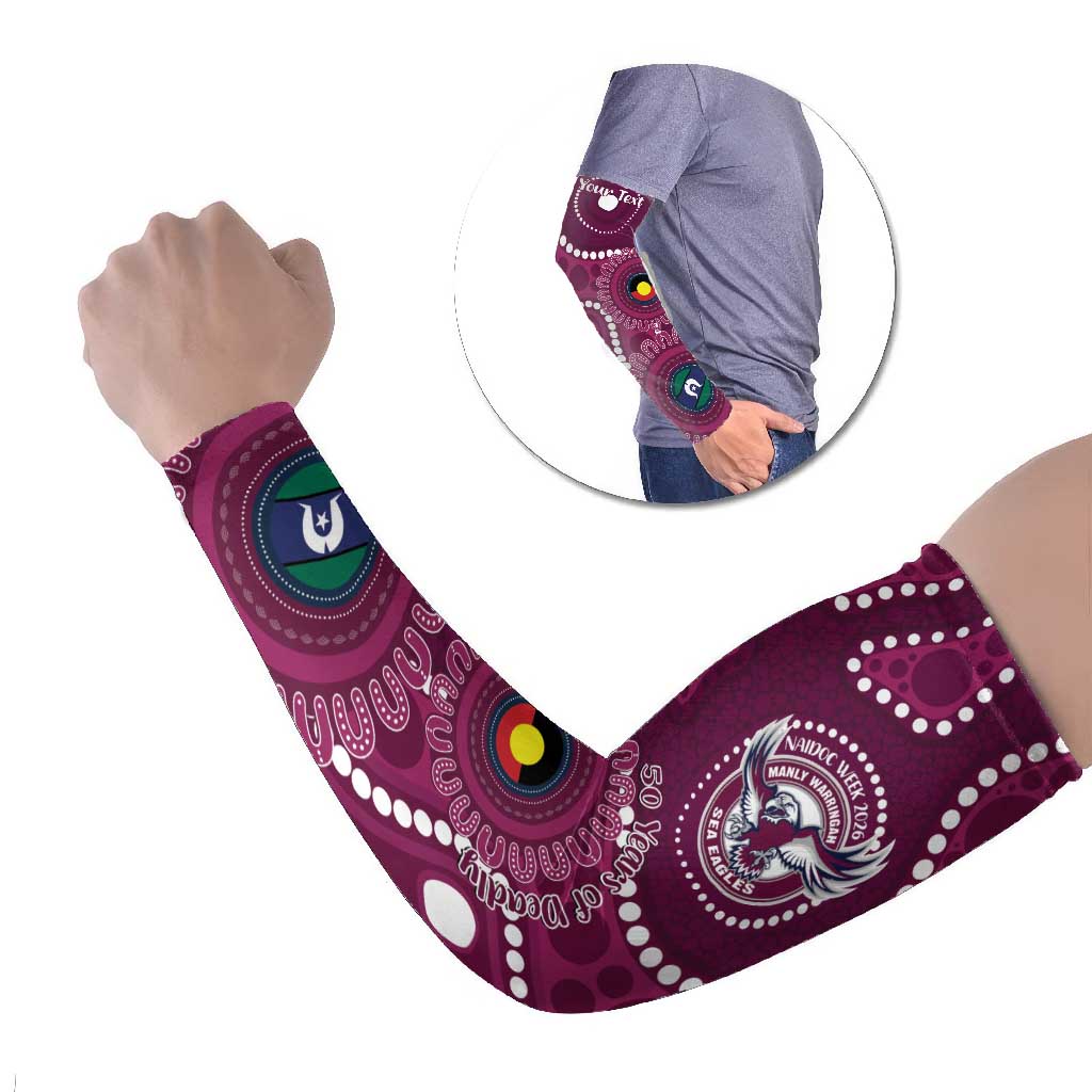 Sea Eagles NAIDOC Week 2026 Personalised Arm Sleeves 50 Years of Deadly Aboriginal Art