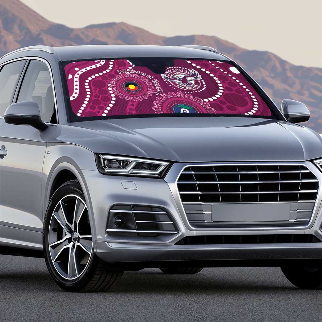 Sea Eagles NAIDOC Week 2026 Personalised Auto Sun Shade 50 Years of Deadly Aboriginal Art
