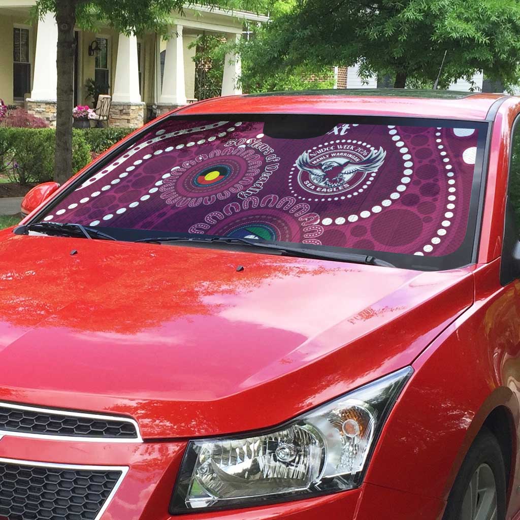 Sea Eagles NAIDOC Week 2026 Personalised Auto Sun Shade 50 Years of Deadly Aboriginal Art