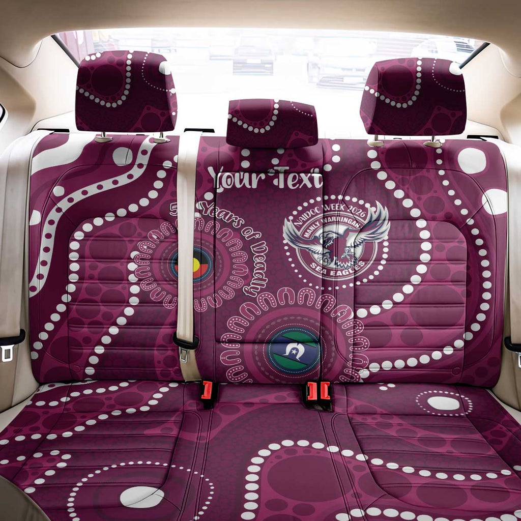 Sea Eagles NAIDOC Week 2026 Personalised Back Car Seat Cover 50 Years of Deadly Aboriginal Art