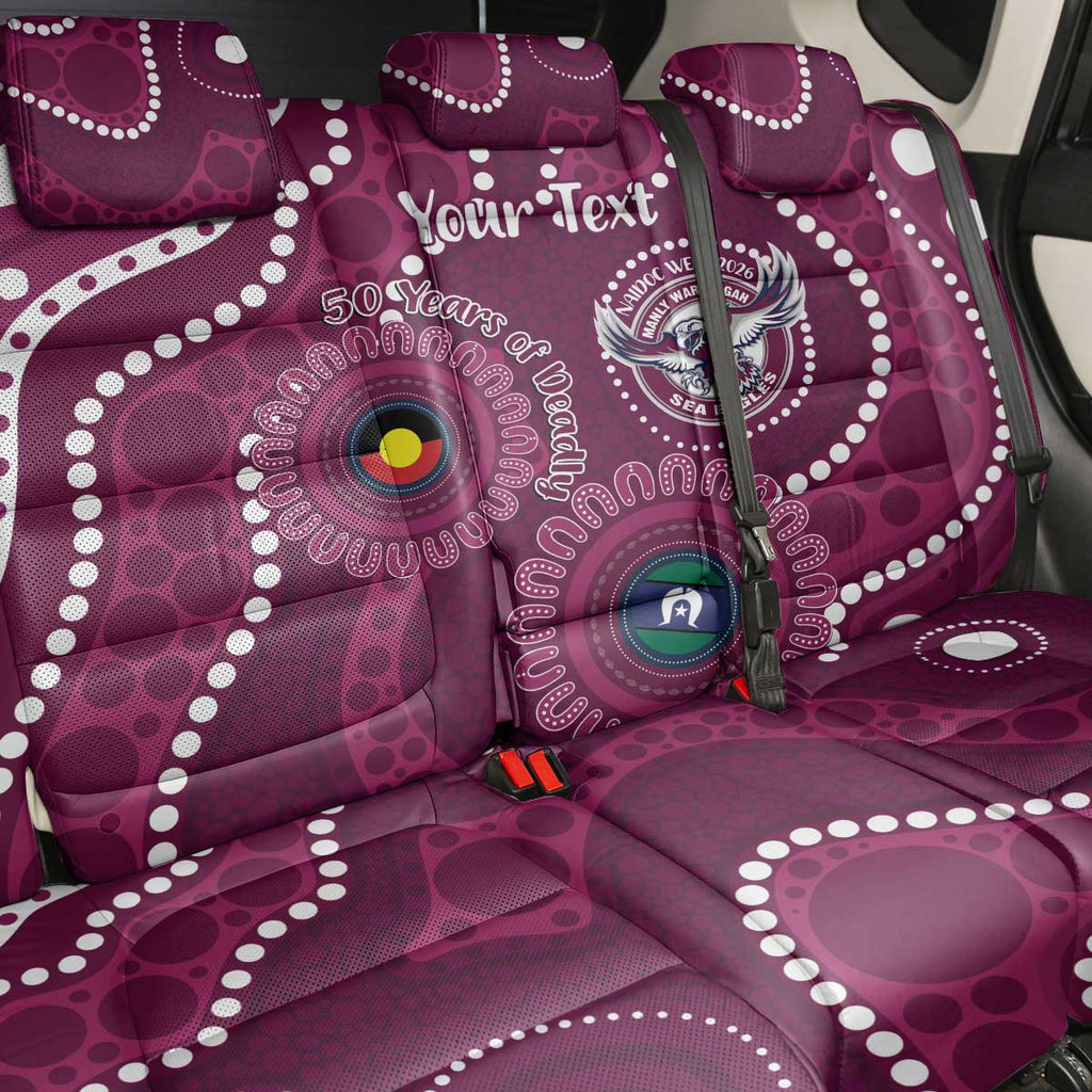 Sea Eagles NAIDOC Week 2026 Personalised Back Car Seat Cover 50 Years of Deadly Aboriginal Art