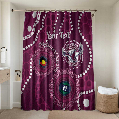 Sea Eagles NAIDOC Week 2026 Personalised Bathroom Set 50 Years of Deadly Aboriginal Art