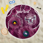 Sea Eagles NAIDOC Week 2026 Personalised Beach Blanket 50 Years of Deadly Aboriginal Art