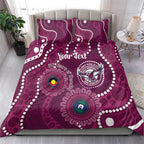 Sea Eagles NAIDOC Week 2026 Personalised Bedding Set 50 Years of Deadly Aboriginal Art