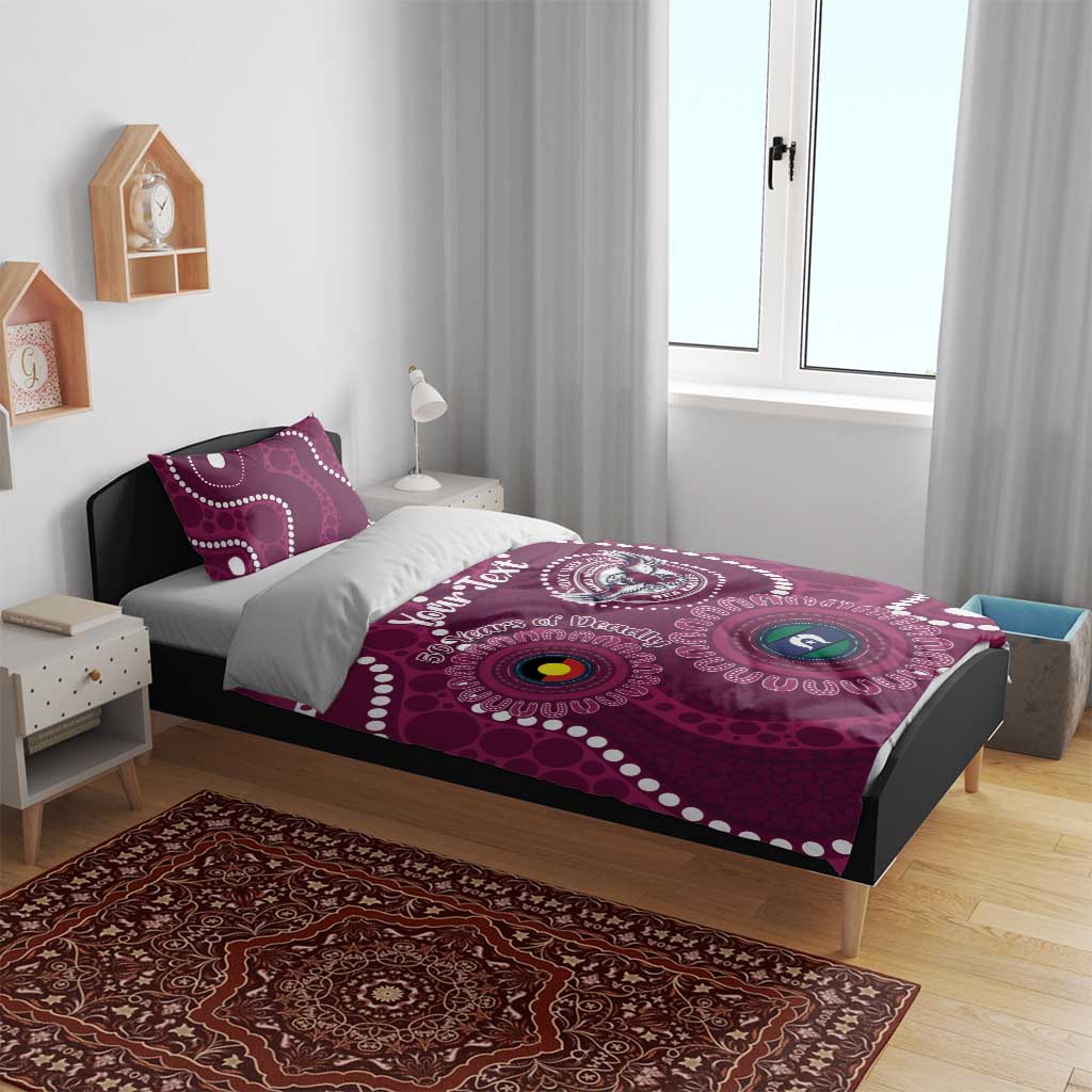 Sea Eagles NAIDOC Week 2026 Personalised Bedding Set 50 Years of Deadly Aboriginal Art