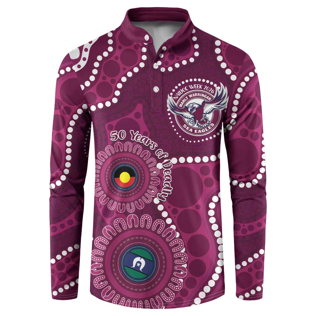 Sea Eagles NAIDOC Week 2026 Personalised Button Sweatshirt 50 Years of Deadly Aboriginal Art