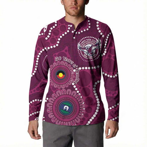 Sea Eagles NAIDOC Week 2026 Personalised Button Sweatshirt 50 Years of Deadly Aboriginal Art